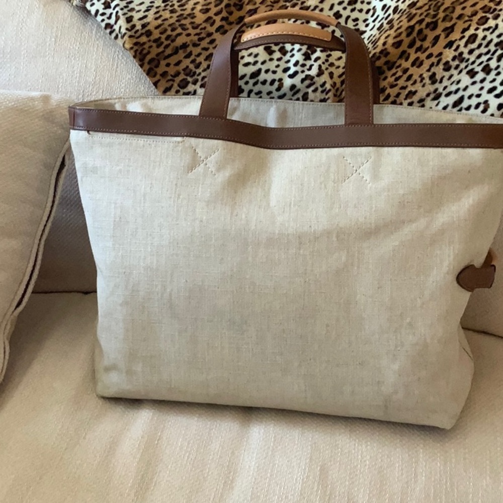 Tumi Linen and Leather Santa Monica Tote